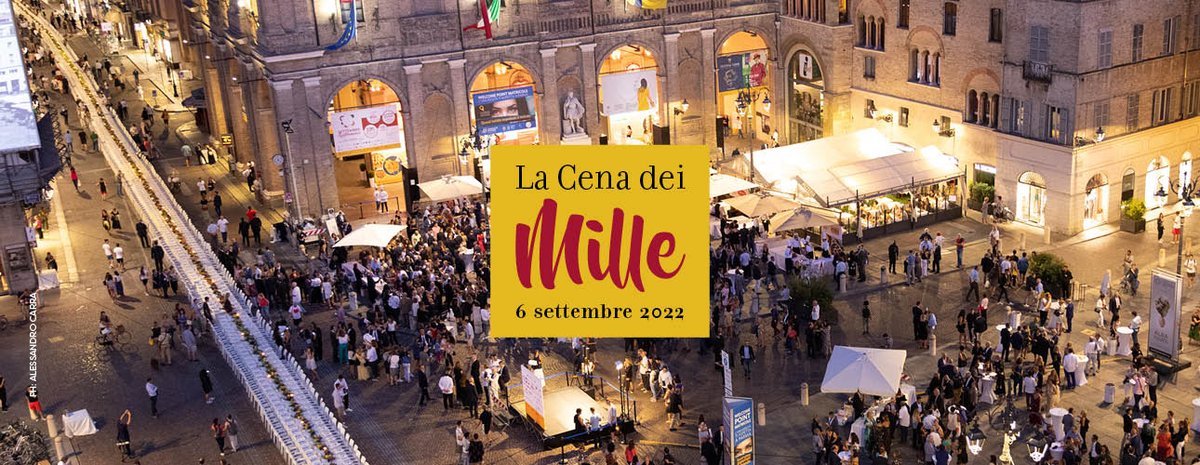 parmawelcomeoff's tweet photo. Torna la Cena dei Mille! 
Il 6 settembre una lunga tavolata da Piazza Garibaldi a Strada Repubblica si riempirà di piatti gourmet e della gioia di tornare a mangiare insieme!
I biglietti saranno in vendita su https://t.co/0G2rhZFOAo dal 15 luglio

#parmacityofgastronomy https://t.co/FZ5EnHwKpO