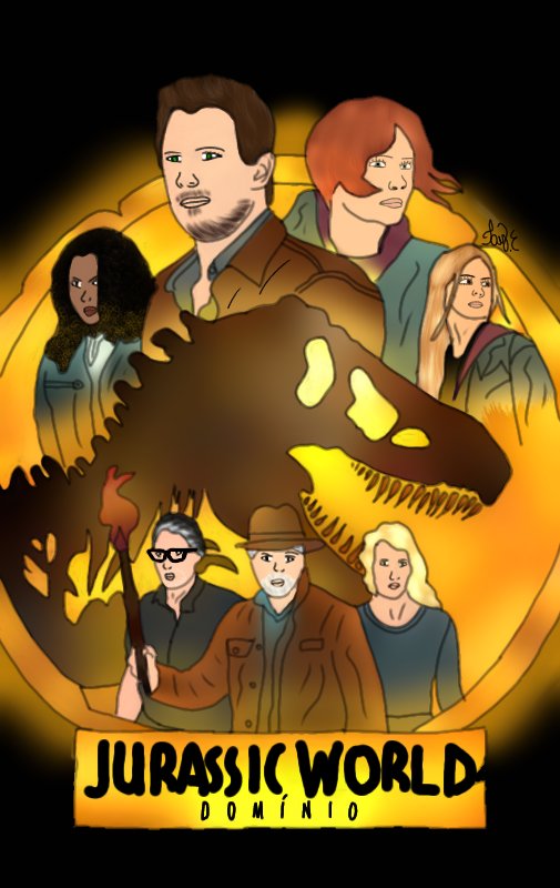 FanartTay's tweet photo. The cover of the movie / My drawing 🦖
@JurassicWorld @UniversalPicsBr @BryceDHoward @prattprattpratt @LauraDern @TwoPaddocks 

#JurassicWorldDominion #owengrady #clairedearing #clawen #maisielockwood #elliesattler #ianmalcom #alangrant #kaylawatts #jurassicpark https://t.co/jBuOJC7eGv