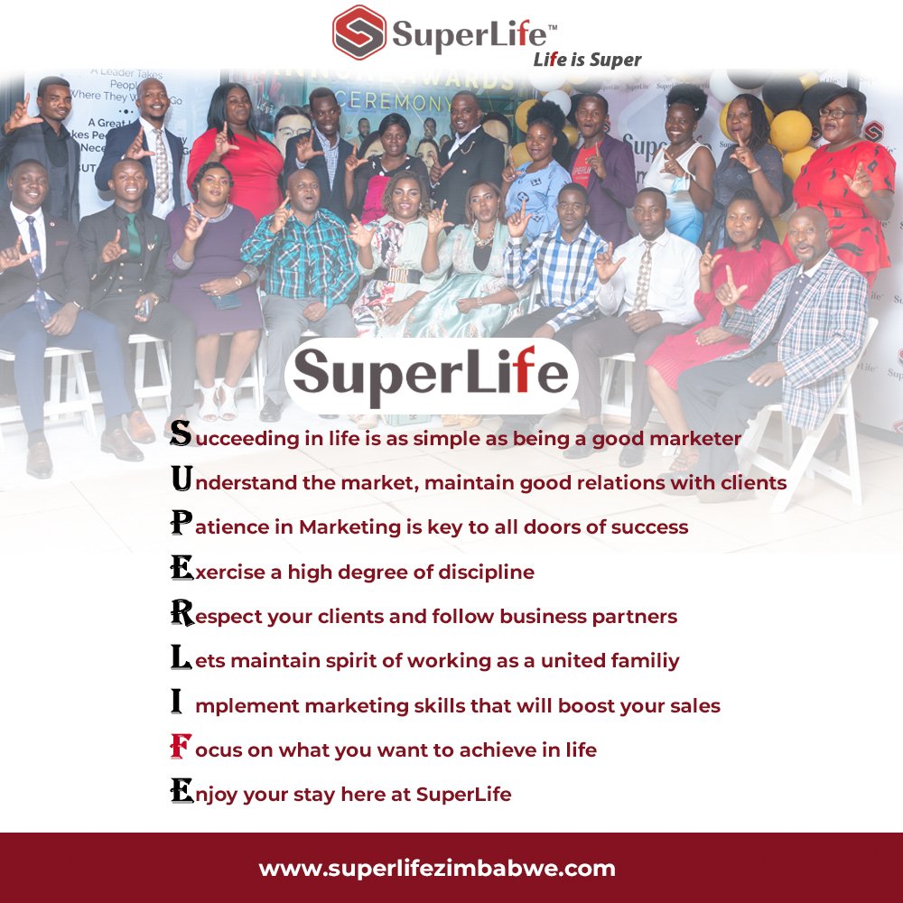SuperlifeAfrica's tweet photo. SuperLife was officially launched in early 2017. The core management team comprises 4 professionals from different backgrounds, all sharing common entrepreneurial traits.
#LifeisSuper
#Superlife
#SuperlifeZimbabwe https://t.co/ERr4Qrtnfl