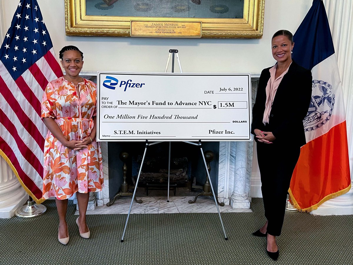 NYC Mayor's Office (@nycmayorsoffice) on Twitter photo JUST IN: We're boosting STEM educational programs for our NYC students with the help of a $1.5 MILLION grant!
<a href="/pfizer/">Pfizer Inc.</a> is funding this grant that will help students explore potential career paths and help them earn college credits. Supporting our youth is a win for us all! JUST IN: We're boosting STEM educational programs for our NYC students with the help of a $1.5 MILLION grant!
<a href="/pfizer/">Pfizer Inc.</a> is funding this grant that will help students explore potential career paths and help them earn college credits. Supporting our youth is a win for us all!