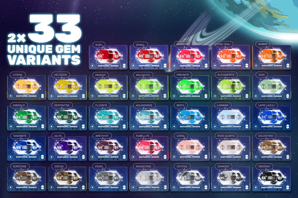 liminalgarden's tweet photo. ✦ limited to 66 hand-numbered tapes
✦ 2×33 individual gem variants – find your “gem mate”! 💎💎
✦ C42 on-body printed cassettes
✦ custom full-color packaging and j-card
✦ mastered by Angel Marcloid / @angelhairaudio
✦ manufactured by @BandCDs 
✦ in stock and ready to ship https://t.co/BMW1gaxu6F