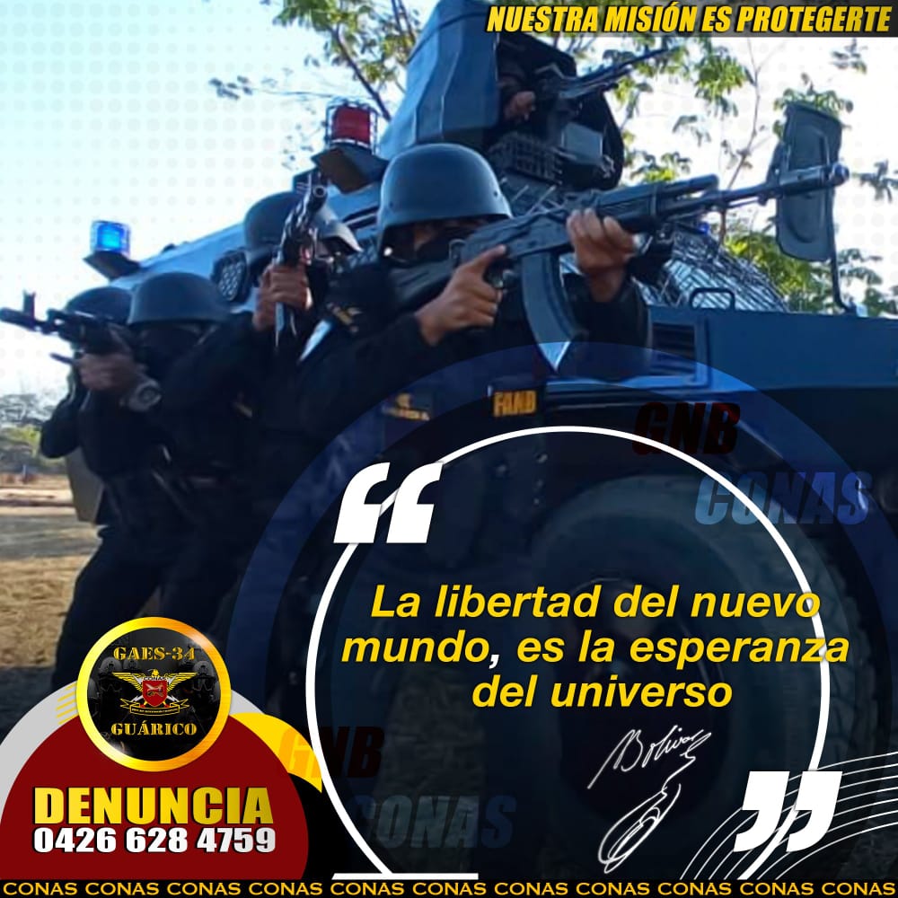 #11Jul 📍En el #GNBCONAS nuestro mayor objetivo siempre será mantener nuestra patria segura, trabajando día y noche para alcanzar el máximo nivel de excelencia✔️.
#GaesYaracuy  #FANB #VenezuelaJustaYDePaz
#YoSoyCentinelaDelPueblo
#GarantesDePaz
.@GNBCmdtGral
.<a href="/REDICentral_/">REDI Central</a>