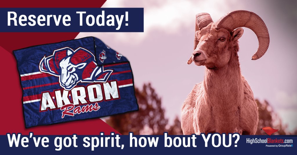 FCCLA is selling Akron Ram Blankets.  If you want to be on the list to get yours, please click the link below and get yours ordered.  We are trying to order early so that we get them for the sports seasons! 
sites.google.com/spectatorblank…
