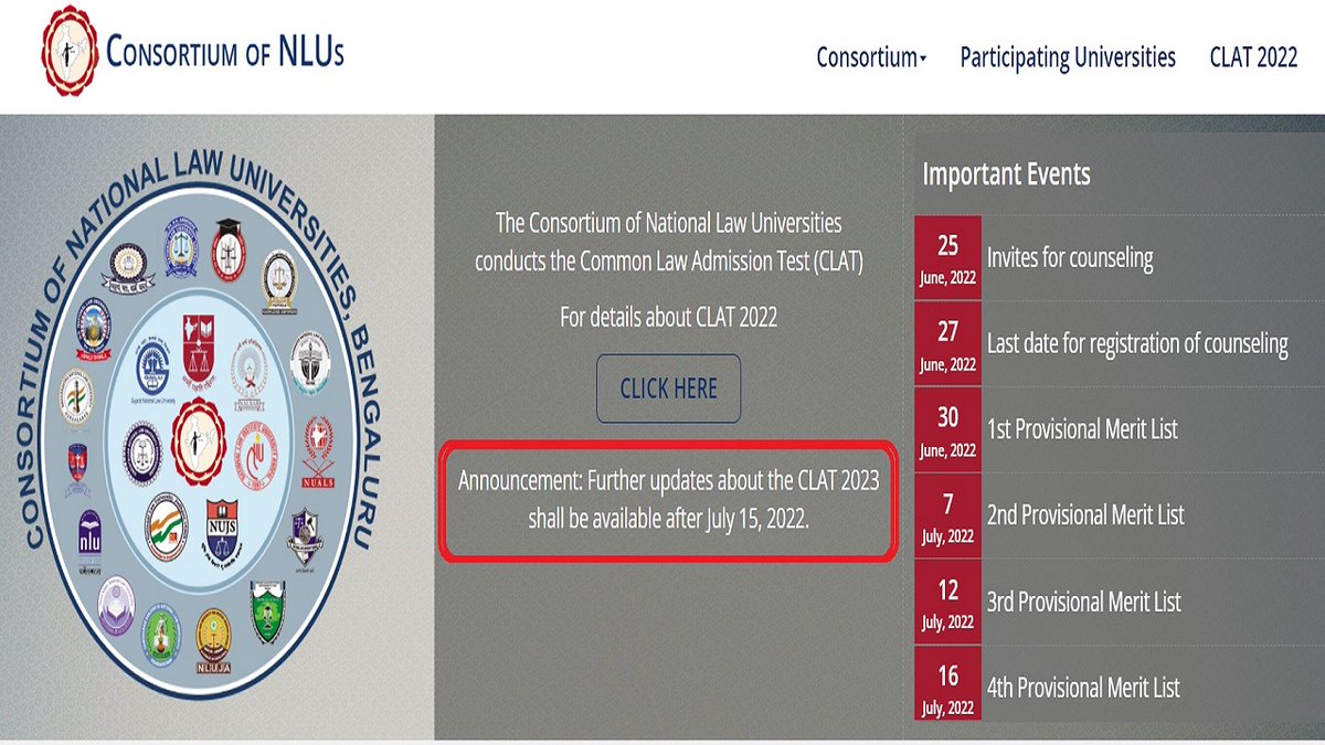 ShikshaDotCom's tweet image. CLAT 2023 notification to be out on July 15, Check here 
shiksha.com/news/clat-2023… 

#CLAT2022 #clat #clatnotifications #clatNEWS #Newsnight #NewsZERO #NEWS #Trending #lawtwitter