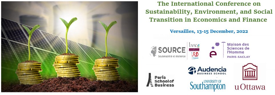 📢Call for papers : The International Conference on Sustainability, Environment, and Social Transition in Economics and Finance (SESTEF) 📅13 -15 december 2022 @MshParisSaclay @UnivParisSaclay @unisouthampton @Telfer_uOttawa @Psbeduparis ☑️ sestef.sciencesconf.org