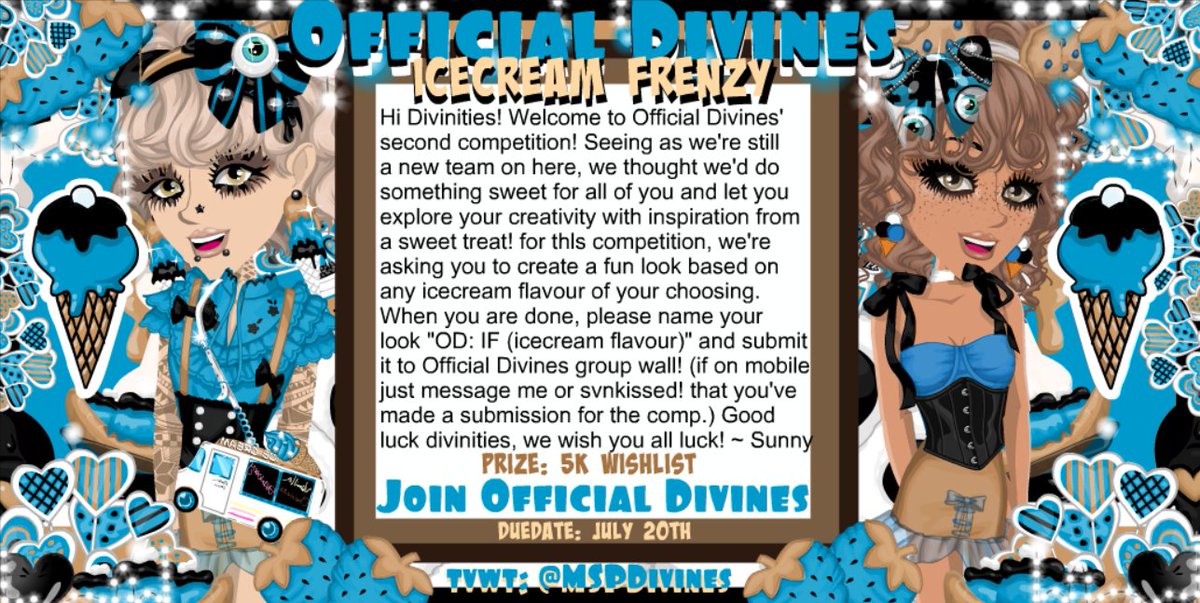 MSPDivines's tweet image. Hey Diviners, welcome back to another summer competition to quench that summer heat! (and more to come in the near feature.) With this one we give you until the 20th of July, read below for details. ♡

Have an awesome day!
|| ~ Official Divines Team