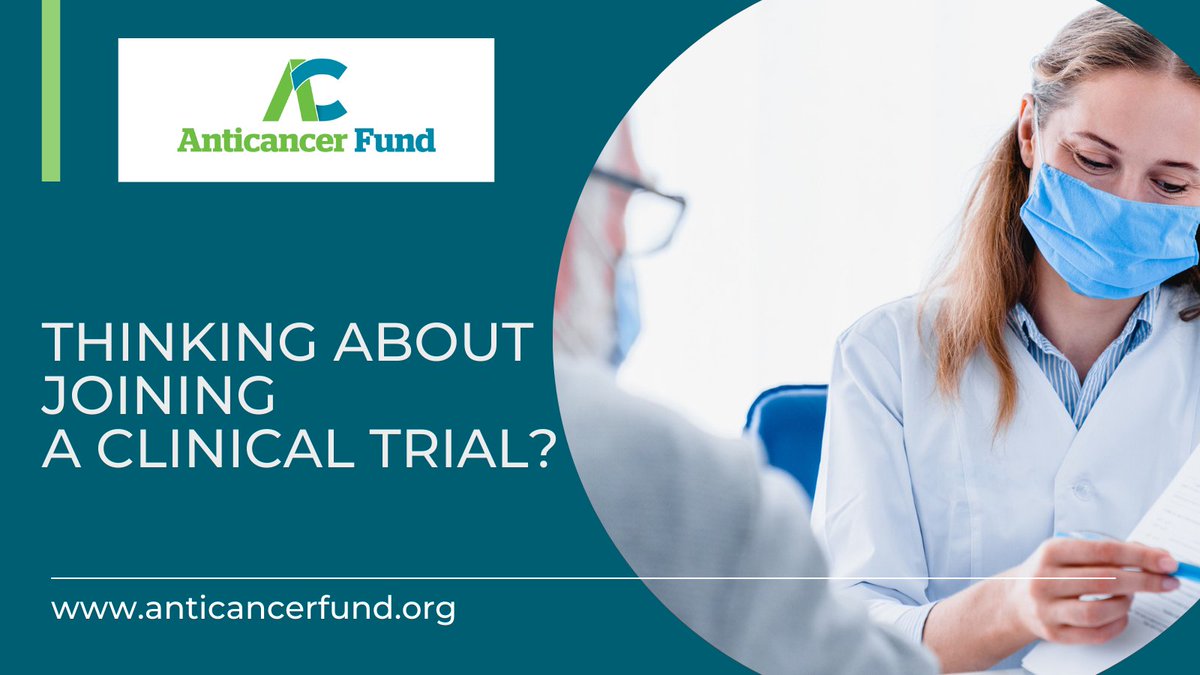 You are treated for #cancer and you are willing to try new therapy options and to participate in a clinical trial? This is what you need to know.
anticancerfund.org/en/blog/thinki…
#antikankerfonds #fondsanticancer #anticancerfund