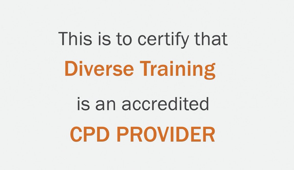 DiverseTraining's tweet photo. Accredited Provider! https://t.co/5JD3Vqzr81