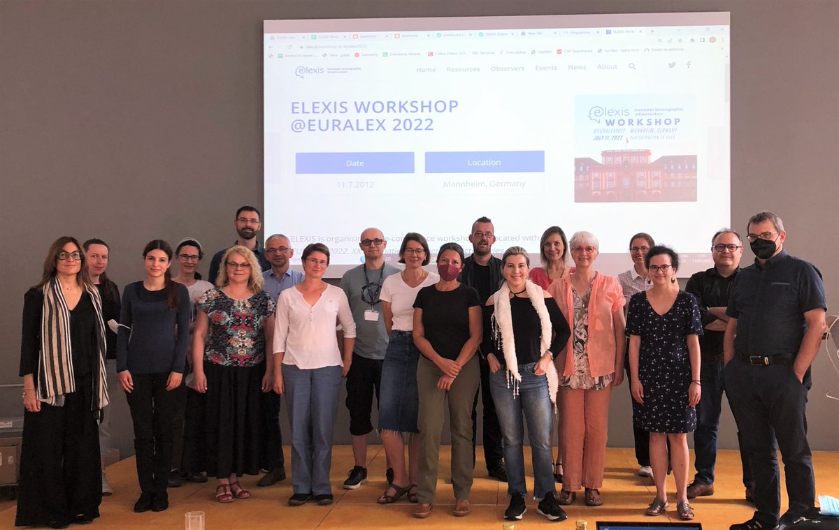 The final ELEXIS workshop was held today at #EURALEX2022 at @IDS_Mannheim. Participants were working with Elexifier, Lexonomy, and other tools, also using their own data. The project team was there to demonstrate and help use ELEXIS tools as well as to exchange knowledge.