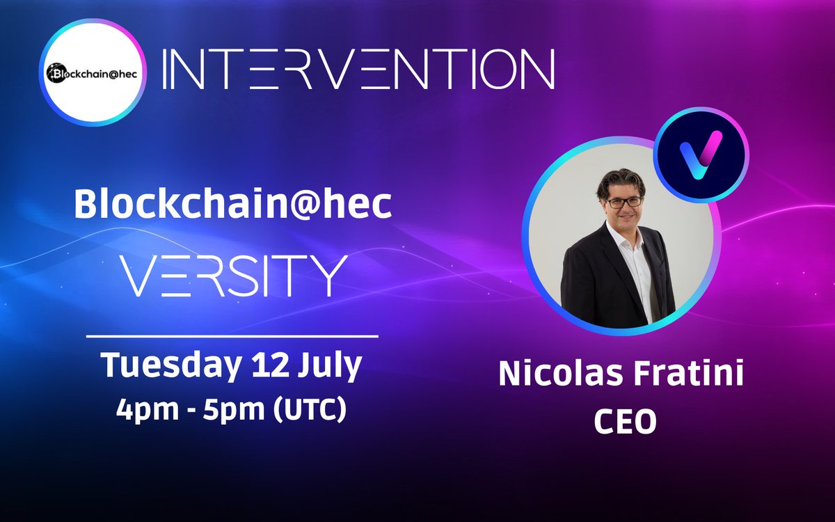 agencesdepapa's tweet photo. 🎙 [INTERVENTION] Notre Papa, Nicolas Fratini, est invité à la table ronde Blockchain@HEC, demain soir (12/07) à 18h, pour présenter #Versity ! 🤩

Cela se passe en ligne et l'inscription est gratuite.✌️
Inscription ici 👉 https://t.co/d05q0GevS3

#métavers #web3 #blockchain https://t.co/SjdjkMCRaU