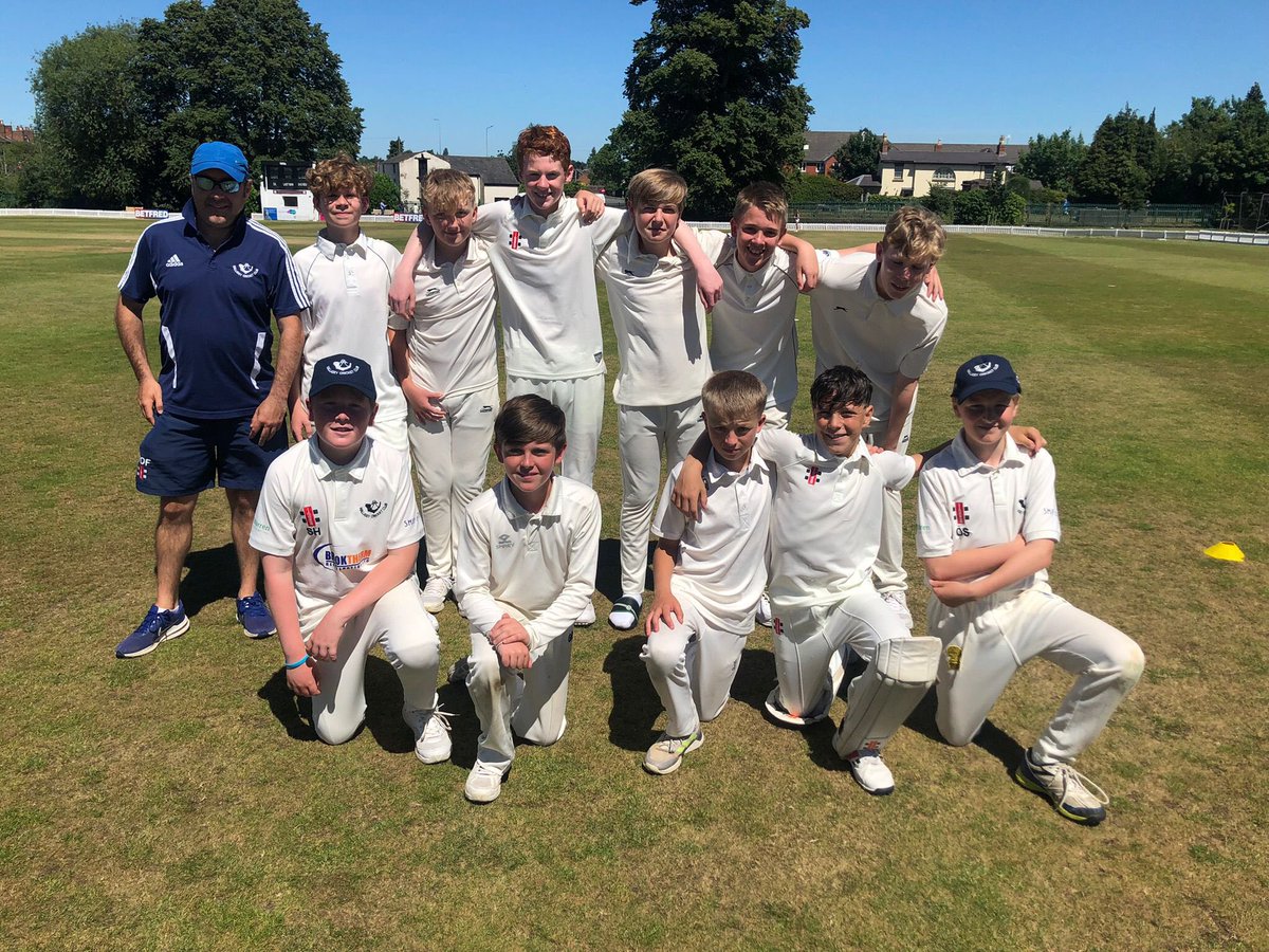 Congratulations to our U13s who after winning every game this season have retained the Wirral Junior Cricket League! Up the Sey! 📯🏏🏆
