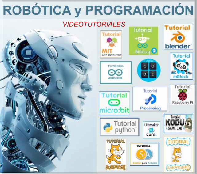 anvasa125's tweet photo. Recopilación de VIDEOTUTORIALES de PROGRAMACIÓN y ROBÓTICA:  Arduino, Blender, Bitbloq2, Code, Kodu, mBlock5, Micro:Bit, Mit APP Inventor, Processing, Python, Raspberry Pi, Scratch, S4A, Scratch Jr, Ultimaker Cura,...¡PREPARÁNDONOS y PREPARANDO! https://t.co/61i1OcBXcL https://t.co/oS1S1APioM