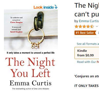 emmacurtisbooks's tweet photo. #TheNightYouLeft is doing fabulously in the American charts at the moment #NumberOneBestSeller. Possibly because it's a bargain $0.99😀! So lovely that you've discovered it, #ReadersOfTheUSA!🇺🇸♥️ Thank you xxx https://t.co/sguPL5ywHS
