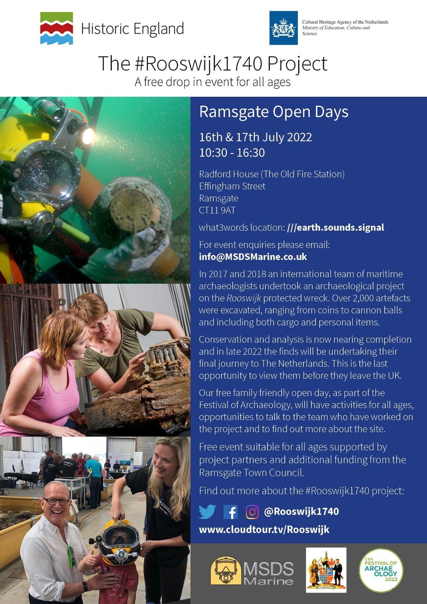 Less than a week to go until our @rooswijk1740 open day in #Ramsgate with @RCE_Maritiem, @HE_Maritime and @MSDSMarine. 

Are you coming?