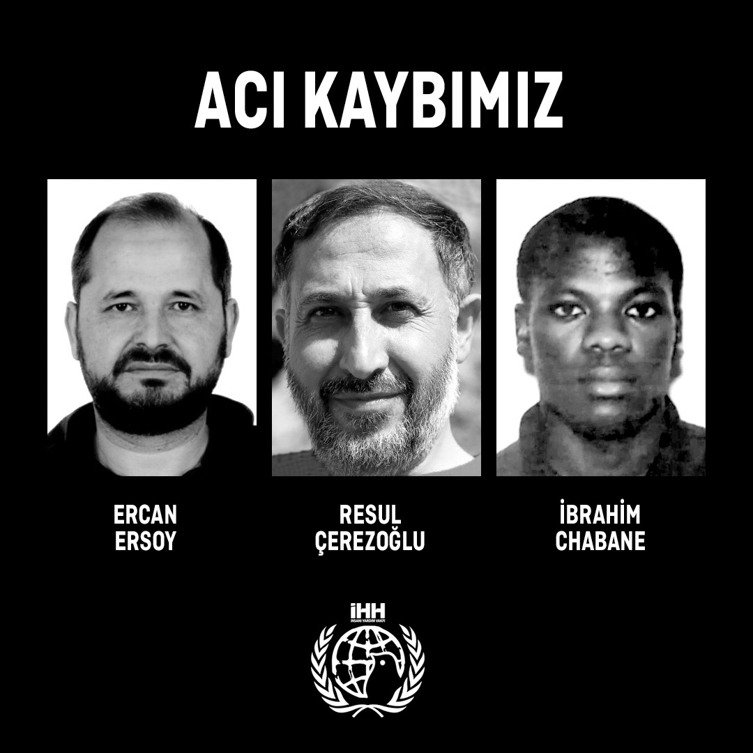 Kurban çalışmaları için Togo’da bulunan; Bursa personelimiz Ercan Ersoy, Gaziantep gönüllümüz Resul Çerezoğlu ve Togo’daki gönüllümüz İbrahim Chabane trafik kazası sonucu hayatını kaybetti.

Bursa ve Trabzon gönüllülerimizden Mehmet Ali Akpınar ile Mustafa Aydın yaralandı.