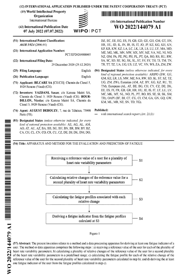 InCorpus1's tweet photo. Very honored to announce the publication of our first pending #patent on the evaluation and prediction of human #fatigue. Congratulations to co-inventors @nicolasbourdillon and @sasanyazdani https://t.co/VD2AfHMuPU