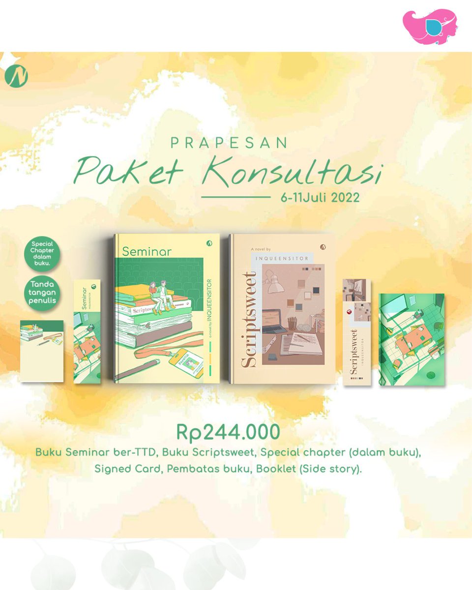 BukuWanita's tweet photo. /bw/ Hari Terakhir PO!!

Novel #Seminar @inqueensitor 

📚 Order : https://t.co/AoCA8r0VhP
💰 Payment :
❤️ BCA/BRI/Mandiri/BNI/Permata/JeniusBTPN
❤️ Gopay/OVO/Dana/LinkAja/ShopeePay
❤️ Alfamart
❤️ QRIS
❤️ COD
✈️ Worldwide Shipping  
@naratama_id https://t.co/cdJmOClUeu