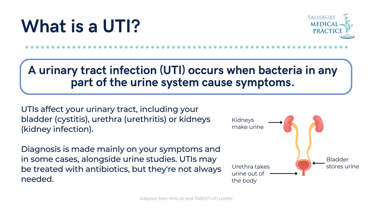 What is a UTI? As the weather is very hot this week we will be sharing a campaign on UTIs, including symptoms, treatments, self-care and when to see a GP. Please remember to stay hydrated and check in on those who may struggle to keep themselves cool during the high temperatures