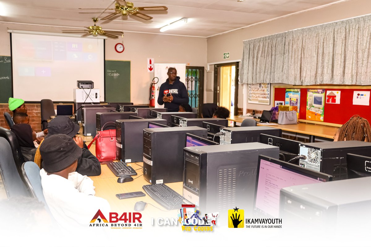 ab4_ir's tweet photo. Day1 of I Can Code Mamelodi edition kicks off today!!!
AB4IR making coding fashionable at Kasi!!!
#ab4ir
#icancode
#kid_coders
#KasiCoders
#kidscancode 
#TheFutureIsDigital 
#junior_coders
#future_coders
#umbocoder
#coding
#codingskills
#DigitalEconomy
#animation https://t.co/YPlmJrnync