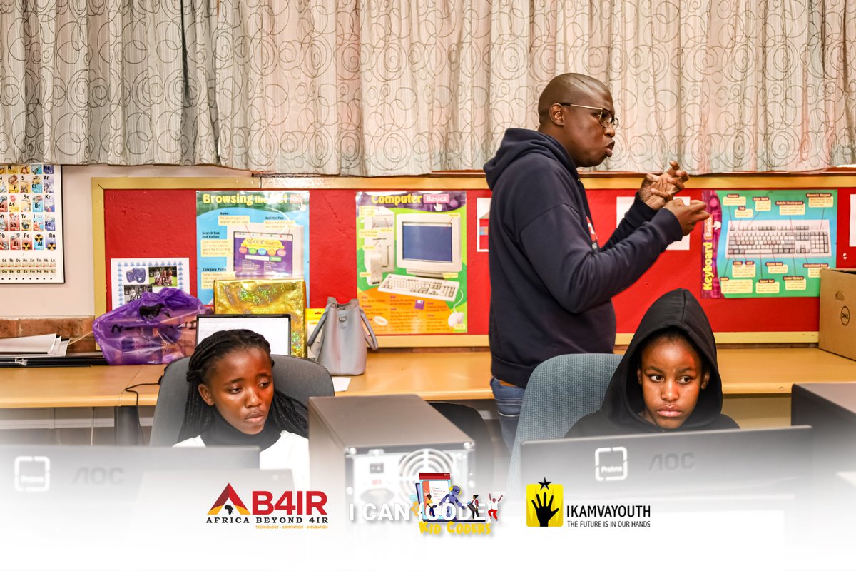 ab4_ir's tweet photo. Day1 of I Can Code Mamelodi edition kicks off today!!!
AB4IR making coding fashionable at Kasi!!!
#ab4ir
#icancode
#kid_coders
#KasiCoders
#kidscancode 
#TheFutureIsDigital 
#junior_coders
#future_coders
#umbocoder
#coding
#codingskills
#DigitalEconomy
#animation https://t.co/YPlmJrnync