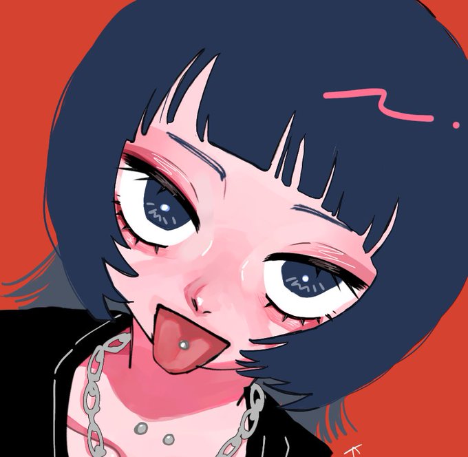 「tongue piercing」 illustration images(Latest)｜8pages