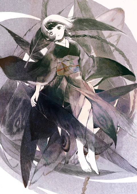羽根を描いたイラスト達 