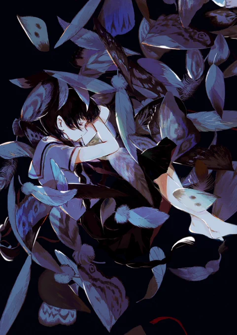 羽根を描いたイラスト達 