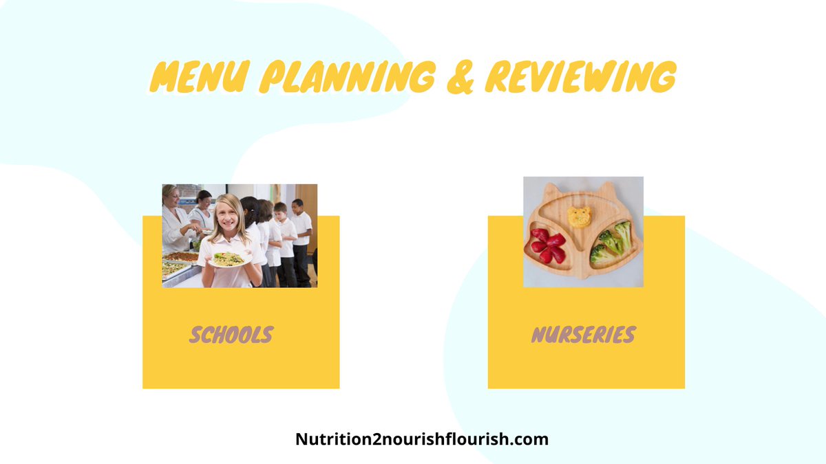 nutrition2nf's tweet photo. What do I do as a #registerednutritionist in #childrensnutrition?
I can review or plan #menus so your #school or #nursery are accredited to meet #nutritionalstandards
@Nurseryboule @NurseryWorld @bright3eyes @valleynurseryne
#nurseries #schools #nuserymanagers https://t.co/7AKlIAkffA