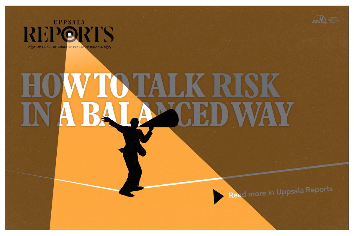 Uppsala Monitoring Centre (@umcglobalsafety) on Twitter photo Communicating risks in healthcare can be tricky. We met with <a href="/alex_freeman/">Alexandra Freeman</a> from the Winton Centre to understand more about why that is and how one can communicate risks more effectively. Read #UppsalaReports to learn more & discover her top tips ➡️ ow.ly/jhYb50JOG61 Communicating risks in healthcare can be tricky. We met with <a href="/alex_freeman/">Alexandra Freeman</a> from the Winton Centre to understand more about why that is and how one can communicate risks more effectively. Read #UppsalaReports to learn more & discover her top tips ➡️ ow.ly/jhYb50JOG61
