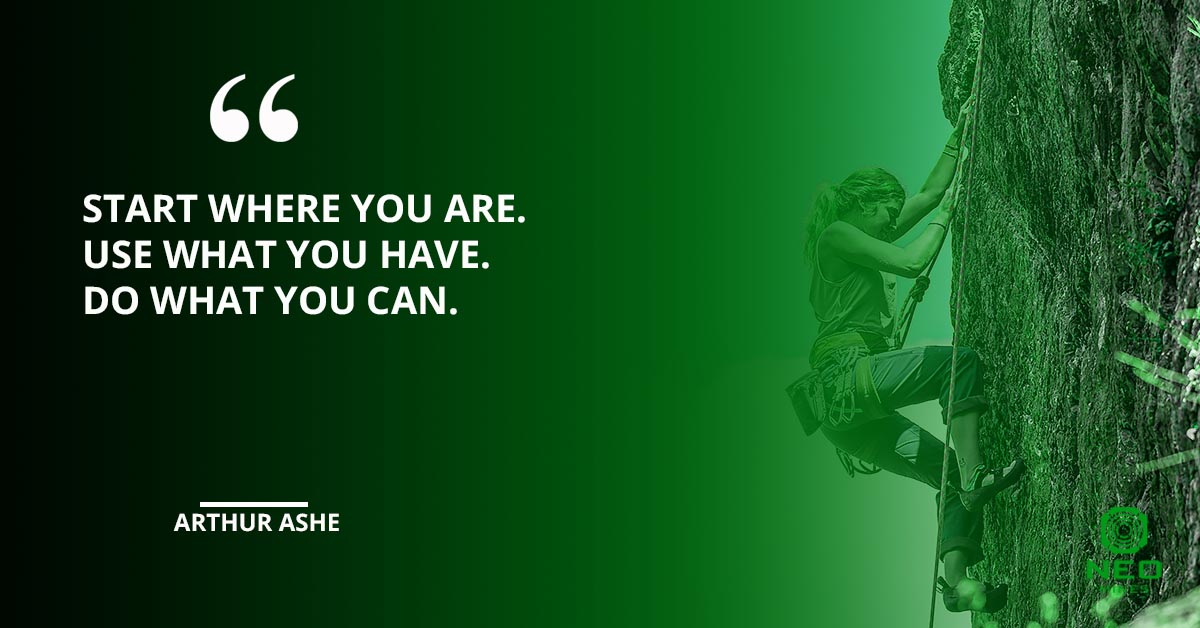 neo_mines's tweet photo. Focus your attention and energy on taking action to achieve your goals in life. Stop procrastinating. Instead, start now. Use your resources effectively and do the best that you can.
.
.
.
#QuotationMonday #ArthurAshe #NeoMines https://t.co/ARMlnDm8S3