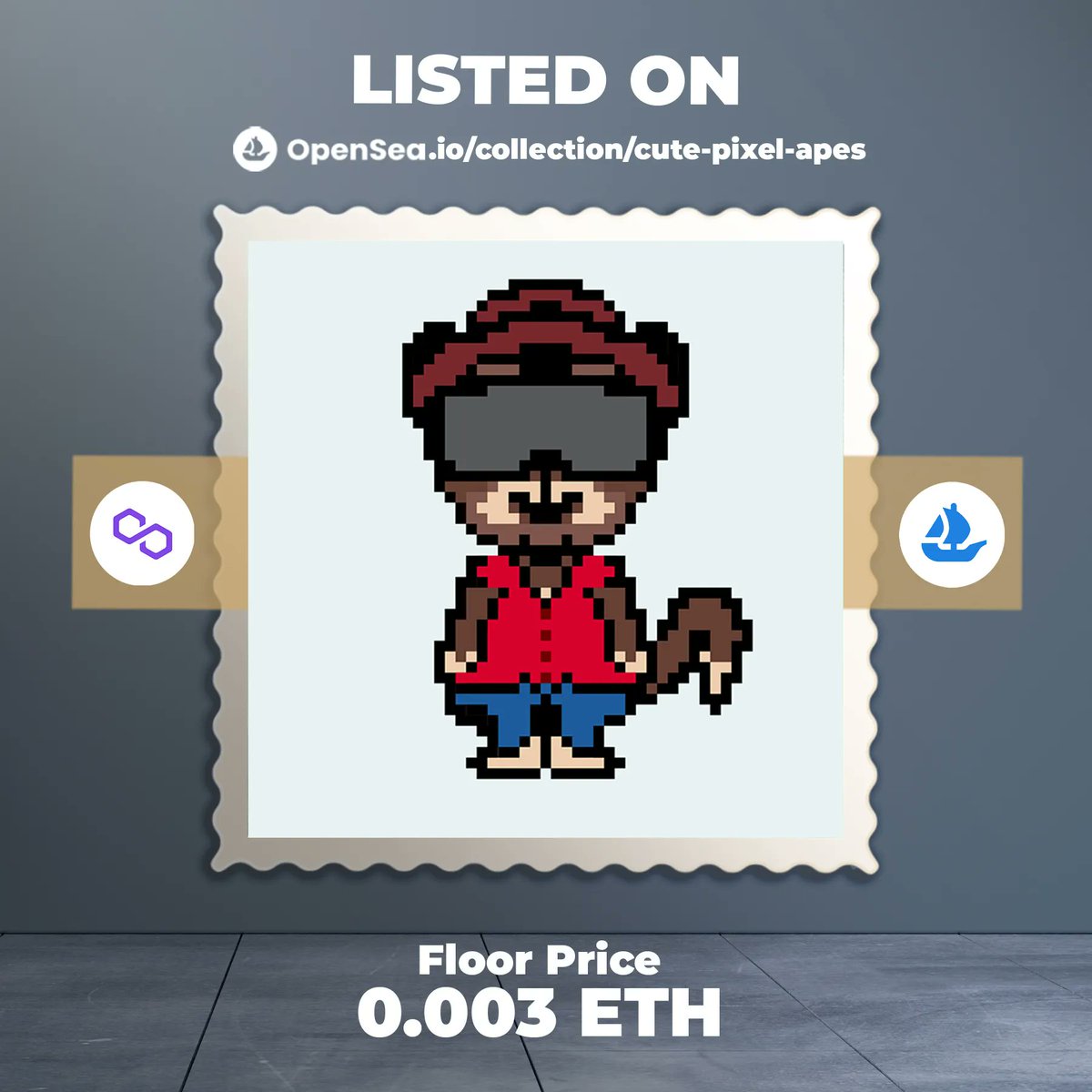 metaofly's tweet photo. Adopt one of Our Great Pixel Art Ape NFT from Opensea.
Search: "Cute Pixel Ape" on Opensea
Or visit https://t.co/yjiw2BVxRr
#NFT #NFTs #OpenSea #Metaofly #Ape #PixelApe #PixelApeNFT #ApeNFT https://t.co/RvJFeg5Hbd