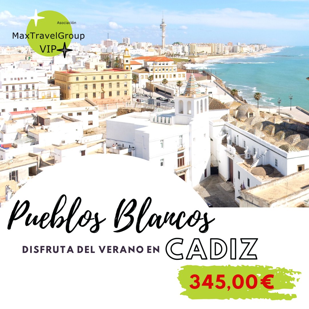 AMaxtravel's tweet photo. CADIZ, PUEBLOS BLANCOS
345,00 €
(IVA General 21% incluido)

Del 16 al 21 de octubre de 2022
Circuito cultural - Pensión completa - Todas las visitas incluidas

Viaja con nosotros
Maxtravel Group Vip https://t.co/suLH9CUgu1