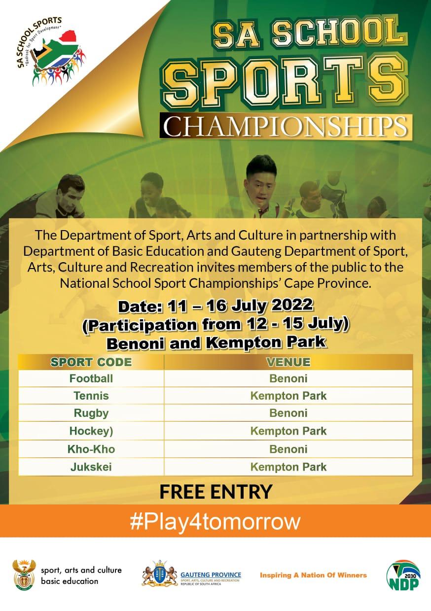 Gauteng Department of Education on Twitter "The National School Sport