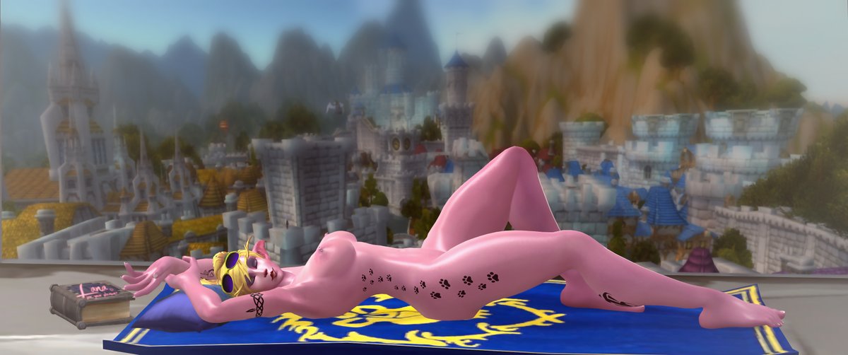 Summertime sunbathing on the Stormwind walls.
Luckily no one ever checks if there are sexy elves sleeping up there completely naked~
😋