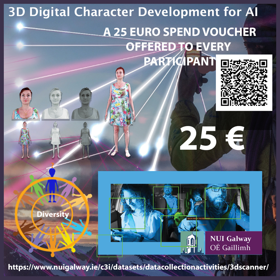 Have you 10 minutes to spare?

Help improve driver safety by becoming a 3D model AND get a €25 voucher 🥳 

In only takes 10 minutes + is located in the engineering building on #NUIG campus 

Sign up for a slot
⬇️⬇️
calendly.com/santosh-c3i/30…

More info: nuigalway.ie/c3i/datasets/d…