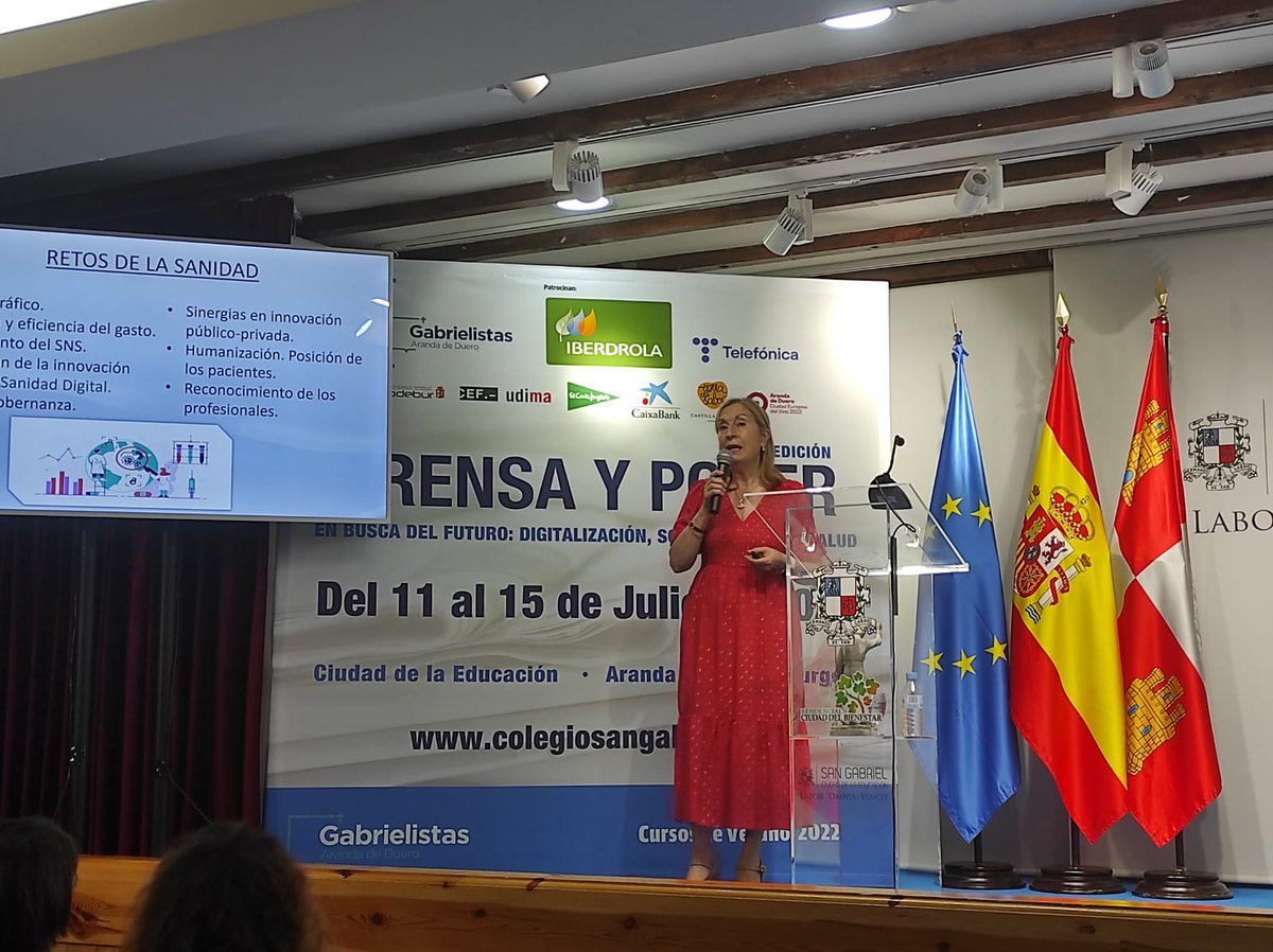 escacyl's tweet photo. La décima edición del curso Prensa y Poder del Colegio San Gabriel de Aranda de Duero @CiudadEducacion comienza hoy con la presencia de Ana Pastor, exministra de Sanidad, y Fuencisla Clemares, directora general de Google en España y Portugal #prensaypoder2022 #prensaypoder https://t.co/lyKIrgZHVX