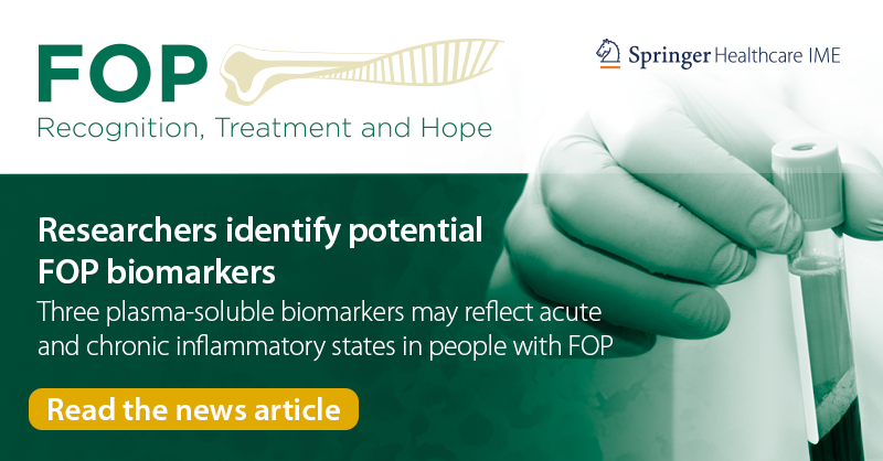 SpringerIME's tweet photo. Access the latest news on FOP research and treatment advances here, including the identification of three plasma-soluble biomarkers that may reflect acute and chronic inflammatory states in people with FOP.