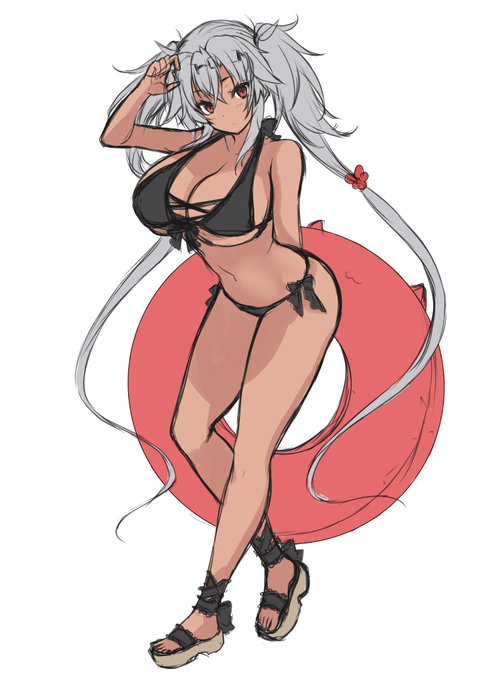 武蔵しゃん水着アクスタラフも描いたー 