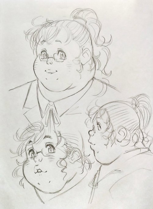 毎週月曜日は過去のラクガキの中からぽっちゃり女性を……ほとんどみけぽだけど中途のバランスって描くの難しいですよね……よね!だいたいが何年も前に描いたBBWOCのあーでもないこーでもないというラフスケッチですw 