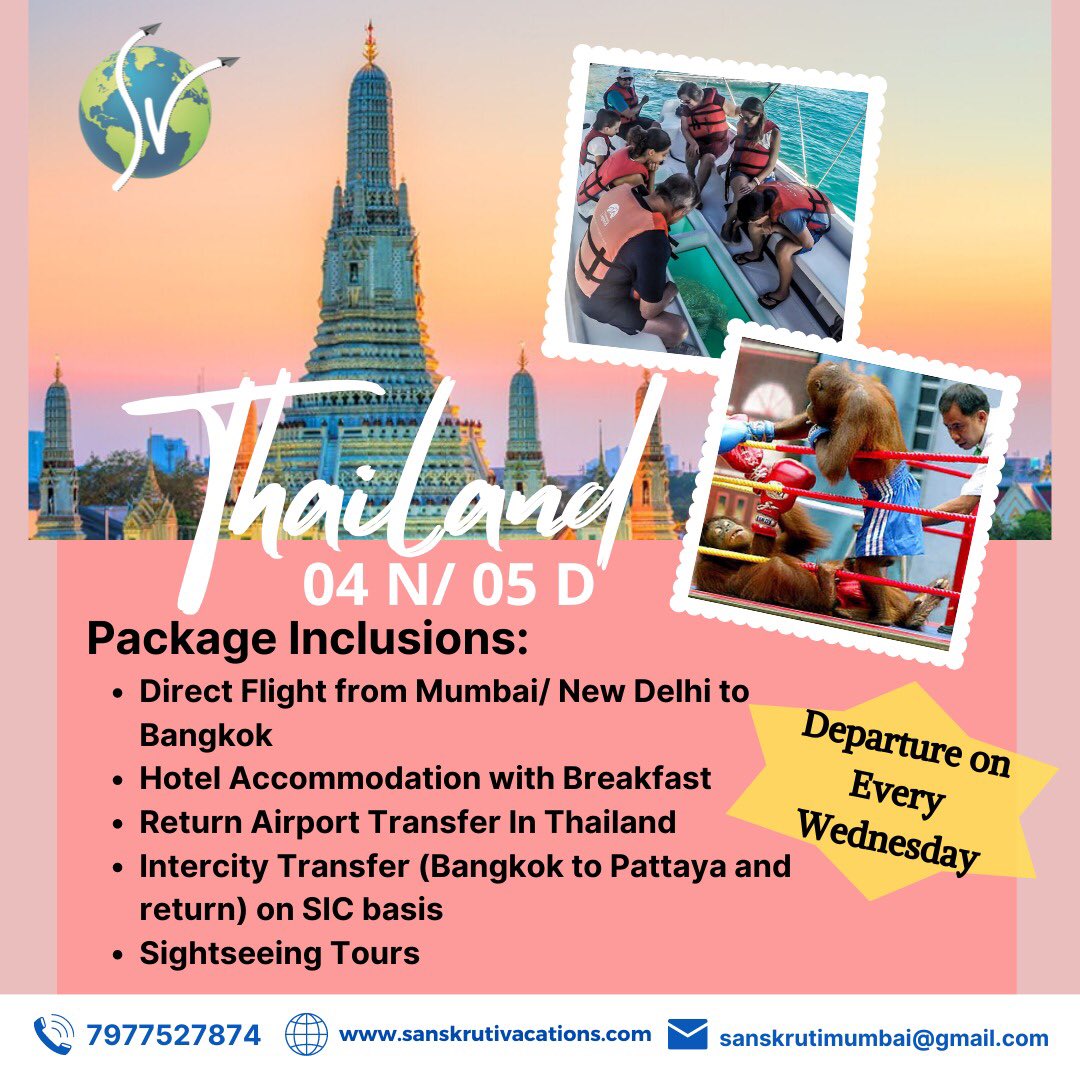 vacationbeyond's tweet photo. “Traveling – it leaves you speechless, then turns you into a storyteller"

#thailandtravel #phuketthailand #krabithailand #sanskrutivacations #travelwithsanskrutivacations

Contact us for rates and bookings 📞 +917977527874 https://t.co/qSzVkrTmqo