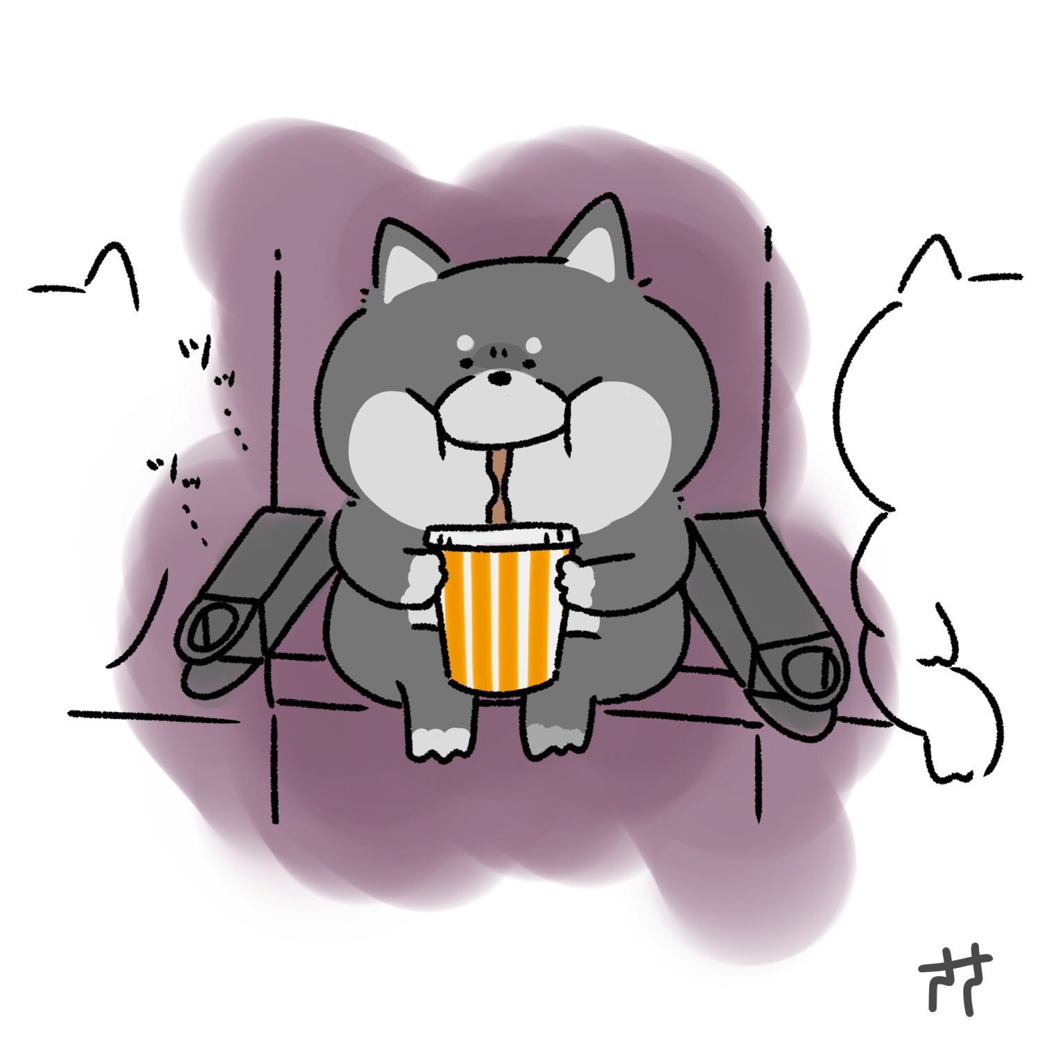 ささ Twitterissa 映画館いったら紙ストローになってた件 映画終盤で吸うと柔らかくなったストローが張り付いてツッってなって全く入って来ませんでした イラスト ゆるい絵 一日一絵 動物イラスト T Co Npsmuj0xhs Twitter