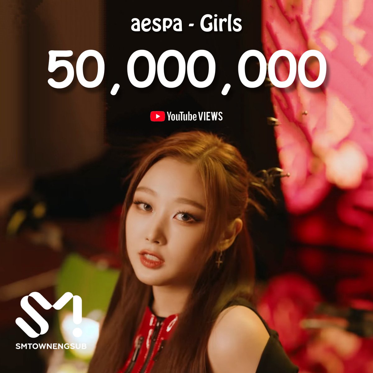 .@aespa_official 'Girls' MV hits 50,000,000 YouTube views in less than 3⅙ days