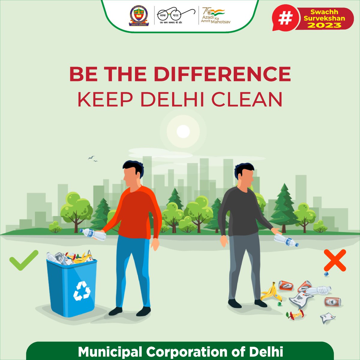 MCD_Delhi's tweet image. Delhi cannot be clean without you. #YouMatter.
#MCDCares 
#SwachhDelhi 
#SwachhSurvekshan2023MCD 
#SwachhBharat 
@LtGovDelhi
@AshwaniKumar_92
@GyaneshBharti1
@SwachSurvekshan