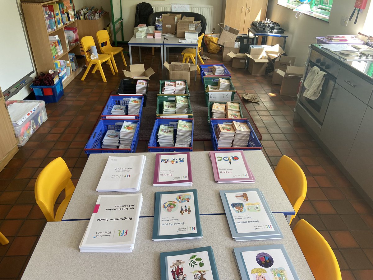 Sorting out books for next year. Can’t wait to get started with ‘Success for All’ phonics programme <a href="/FFTEdu/">FFT Education</a>
