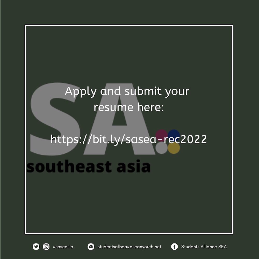 saseasia's tweet photo. We are looking for organizational officers for our organization to strengthen SASEA and deliver its mission for the youths and students in Southeast Asia and the World!
Apply here➡️ https://t.co/rtaguoOrKd
#sasea #volunteer https://t.co/C4yC0I9btC