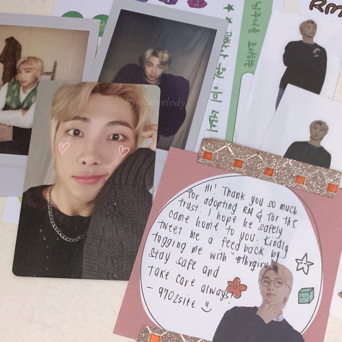 hyukamelody's tweet photo. 🌱 #thxgiru

hii sorry for the late feedback! the joon deco kit set arrived to me in great condition, tysm for packing it safely ♡ (and for the freebies!) take care po ^^ @9702site https://t.co/WFFTQlBrkC
