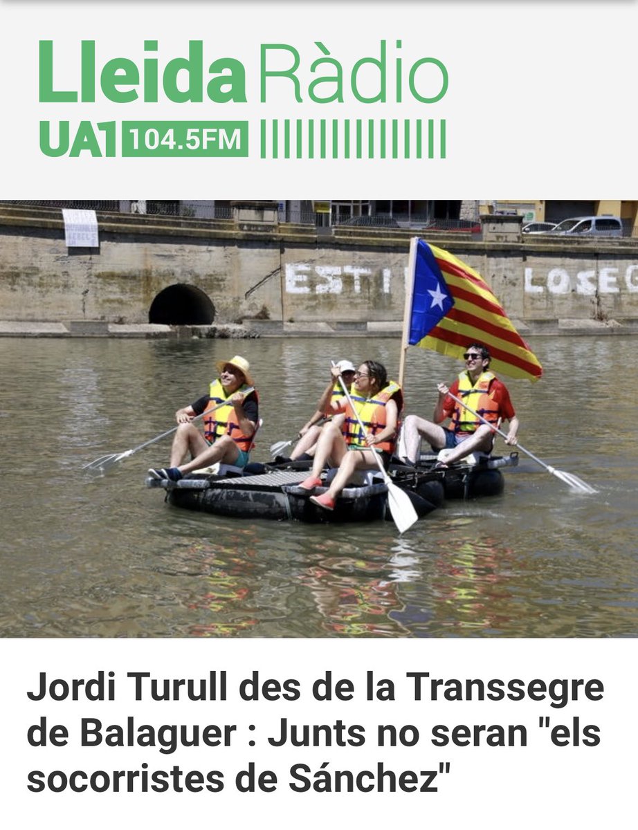 JxCATNoguera's tweet photo. Ampli ressò als mitjans de la visita de @jorditurull a #Balaguer per participar a la #Transsegre amb @GemmaTrilla! https://t.co/JN1Zd4sE5E