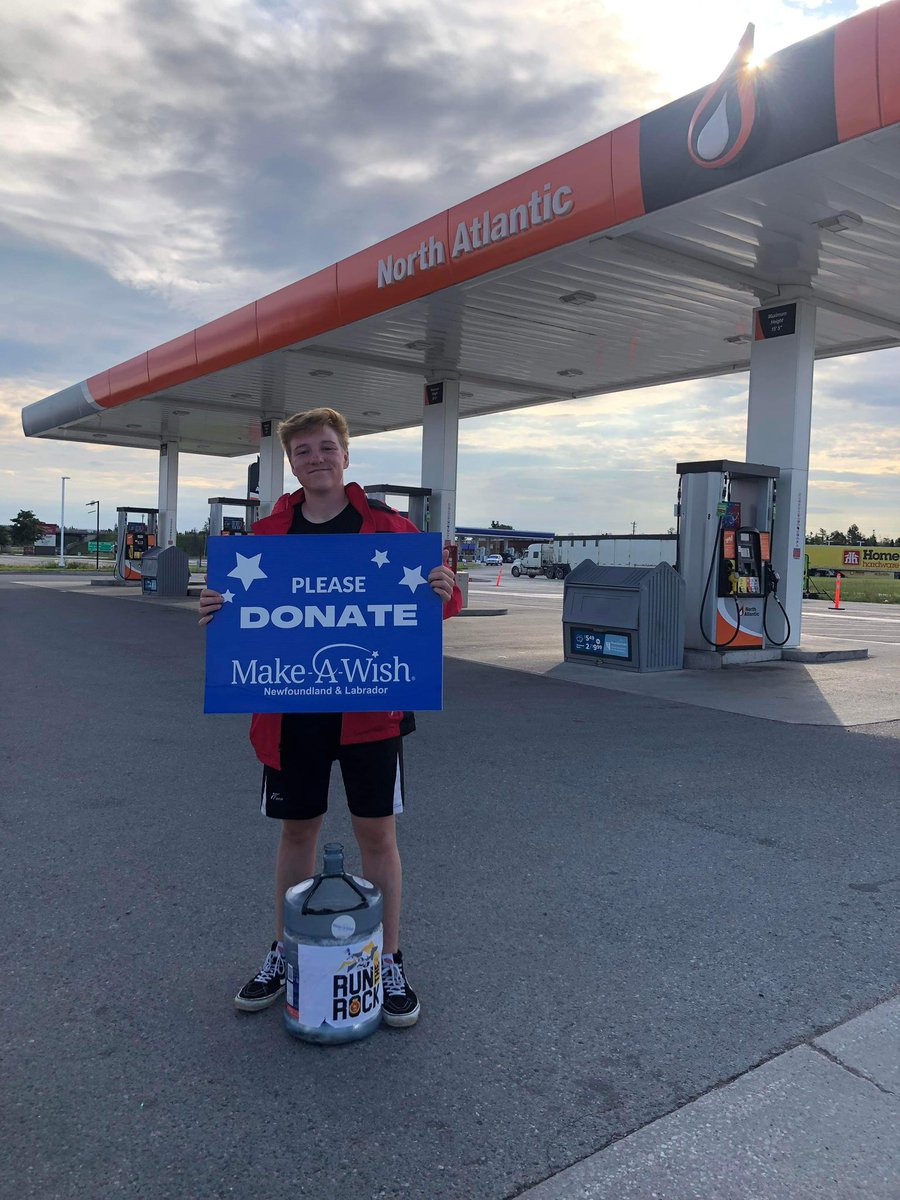 RuntheRockNL's tweet photo. We’re in Deer Lake until 2pm!! Come &amp; support us at the Big Stop, Coleman’s &amp; North Atlantic! Help us reach our $100k goal!!! 💙💫 @makeawishNFLD @MakeAWishCA @coast1011 @nfldbuzz https://t.co/81Rfdv8niw