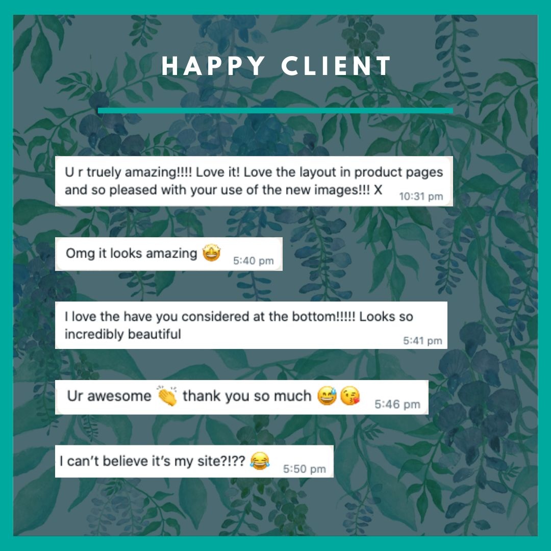 Always happy to receive client feedback - especially when they are so happy with the work you have done for them!