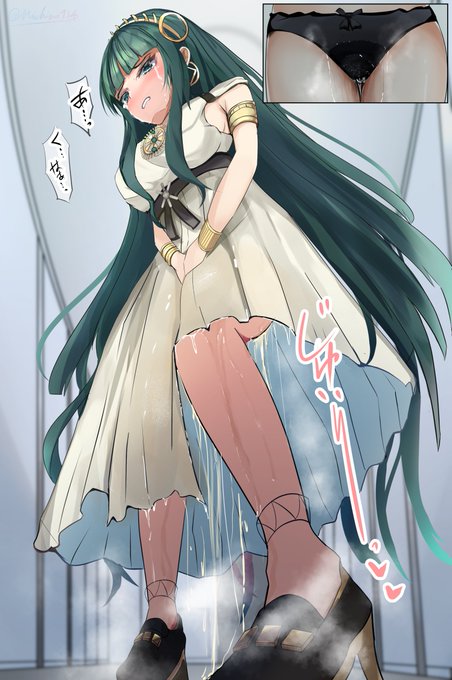 skebリクより、クレオパトラさんの限界失禁描きました 